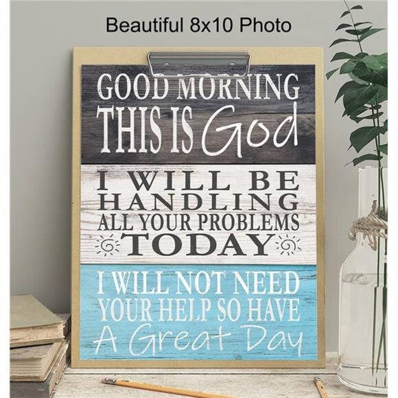 God Wall Decor - Religious Wall Decor - Spiritual Christian Gifts for Women, Men - Picture 3 of 9